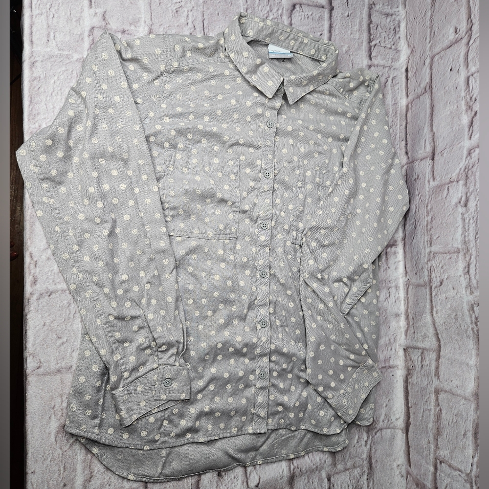 Columbia Women's XL Grey Button Down Shirt